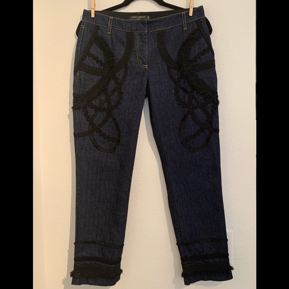 DOLCE & GABBANA CAPRI 40 4 detailed trim jeans - Picture 1 of 8